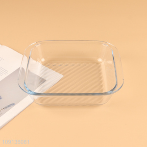 Most popular clear glass baking pan baking tray for household