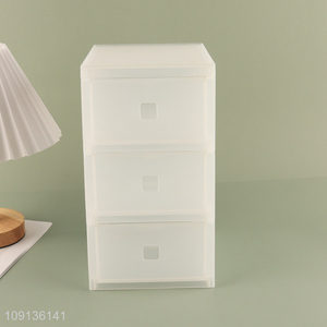 China Imports 3-Tier Mini Plastic Storage Drawers Desktop Organizers
