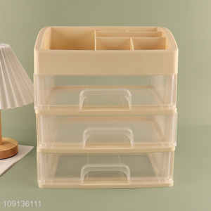 Hot Selling 3-Tier Makeup Cosmetic Organizer with Drawers for Bathroom