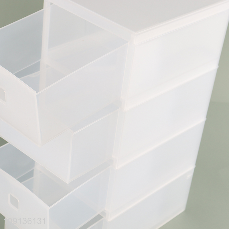 Good Quality 4 Tier Multi-Purpose Desktop Mini Plastic Storage Drawers