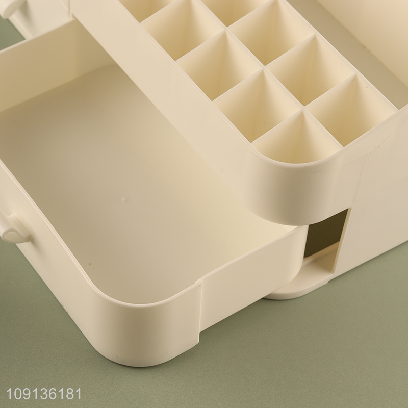 Online Wholesale Plastic Desktop Makeup Cosmetic Organizer with 3 Drawers
