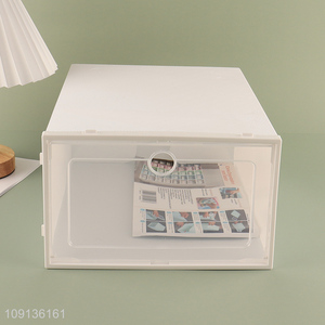 Online Wholesale Stackable Shoe Box Plastic Shoe Storage Box for Men