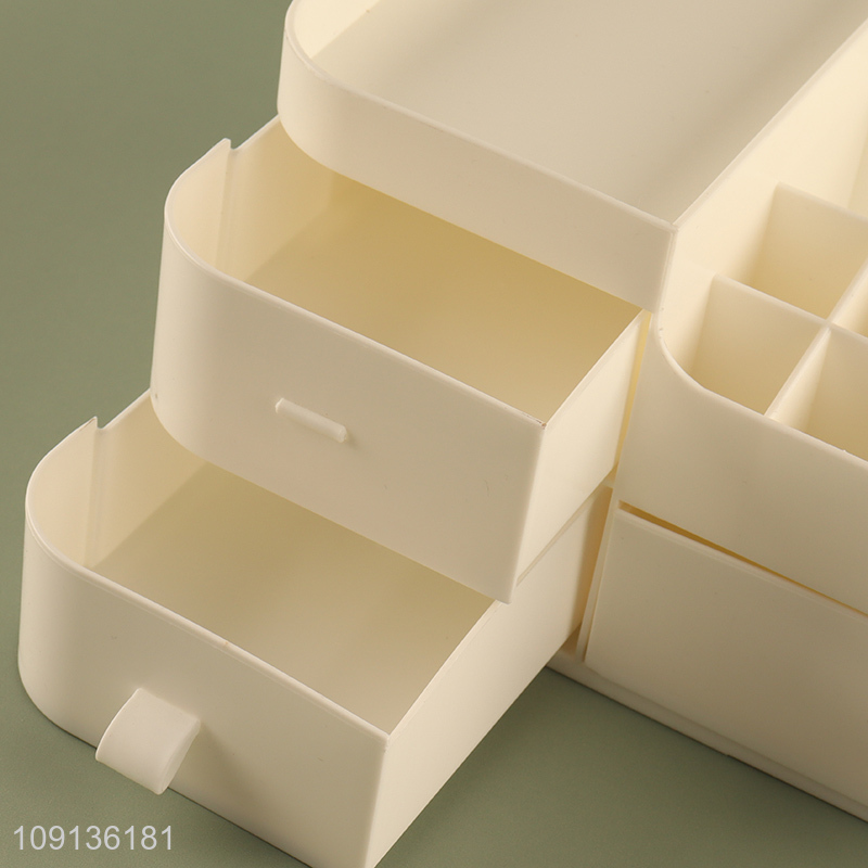 Online Wholesale Plastic Desktop Makeup Cosmetic Organizer with 3 Drawers