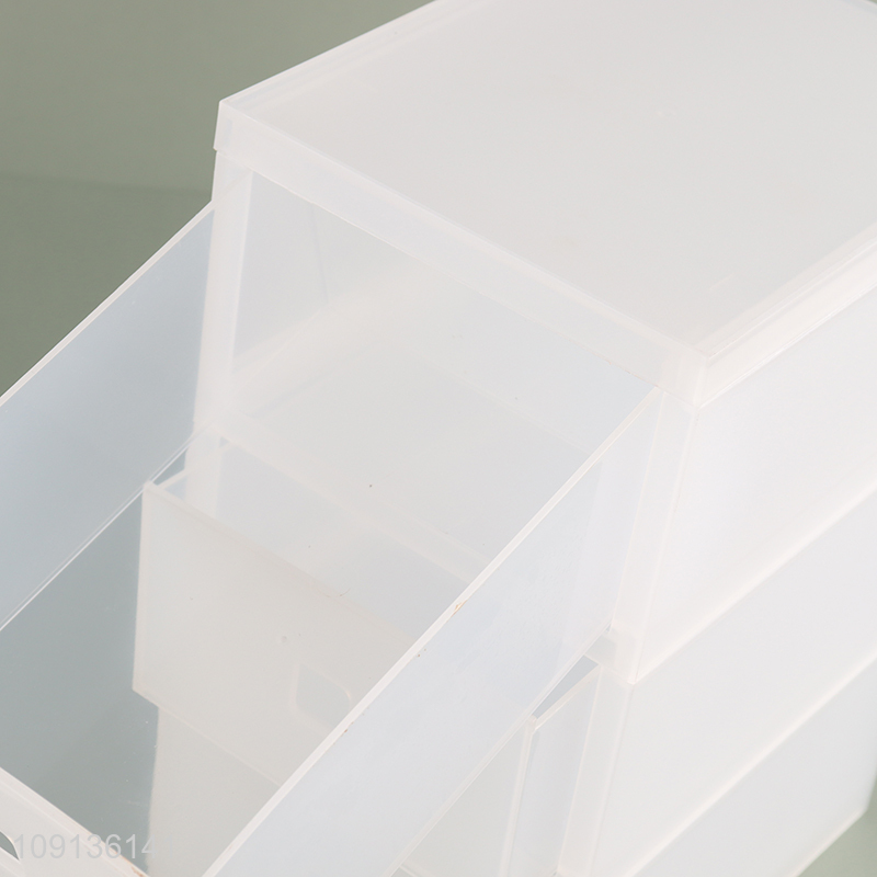 China Imports 3-Tier Mini Plastic Storage Drawers Desktop Organizers