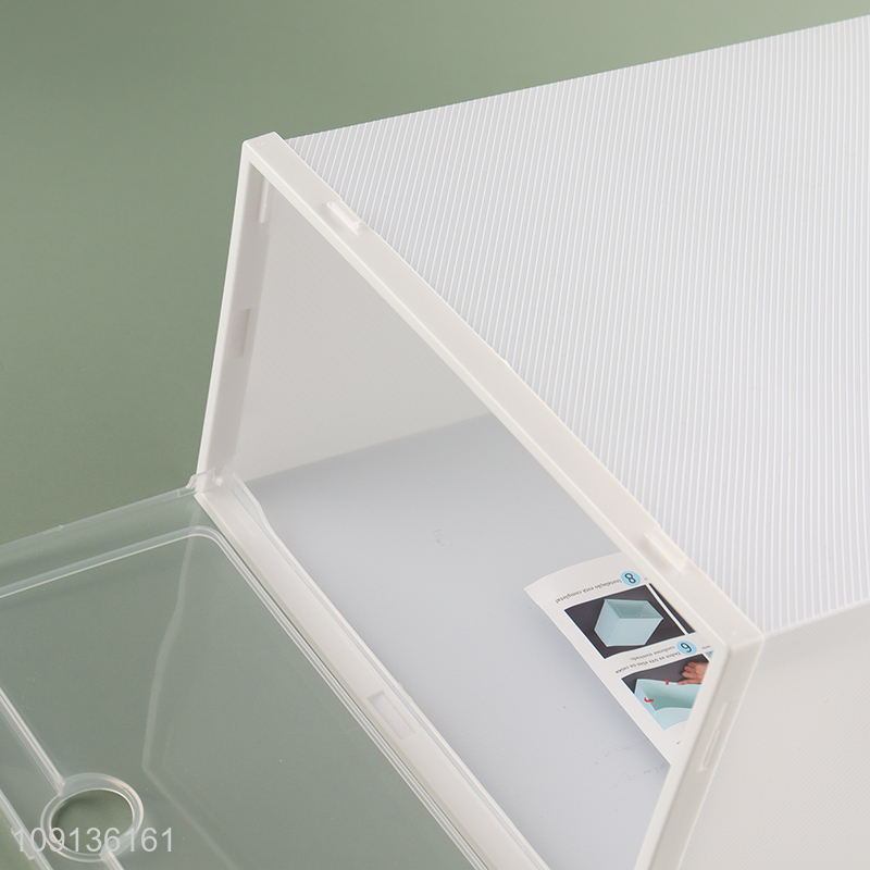 Online Wholesale Stackable Shoe Box Plastic Shoe Storage Box for Men