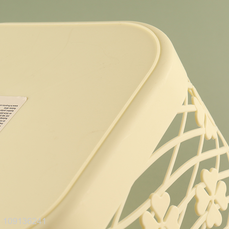 High Quality Hollowed Out Plastic Storage Basket Multipurpose Storage Basket