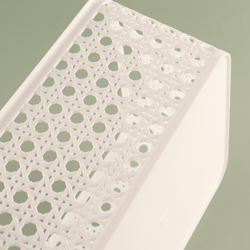 New Arrival Multi-Purpose Plastic Storage Basket with Built-In Handles