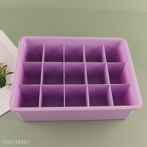 Factory Price 15-Compartment Underwear Socks Storage Bins Drawer Organizer