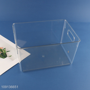 Hot Selling Clear Plastic Storage Basket for Kitchen Countertop Pantry