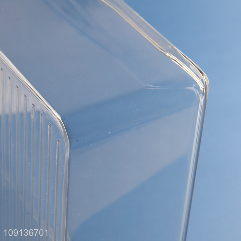 Factory Supply Plastic Refrigerator Organizer Bins Clear Fridge Organizer Bins