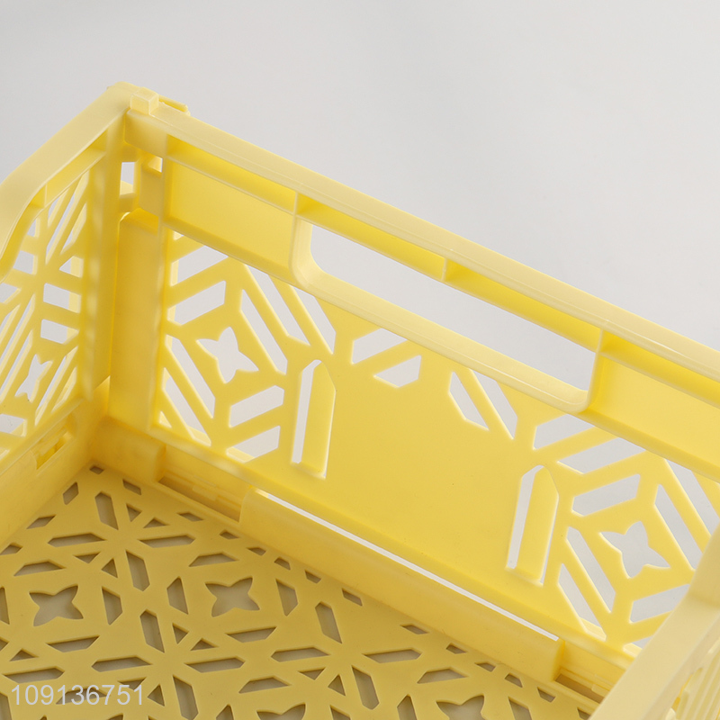 Wholesale Collapsible Plastic Storage Basket Stackable Plastic Storage Crates