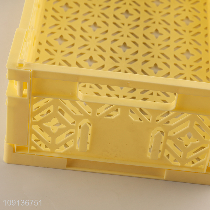 Wholesale Collapsible Plastic Storage Basket Stackable Plastic Storage Crates