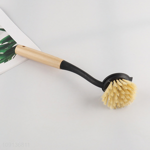 New Arrival Pot Brush Scrub Brush with Long Bambooo Handle