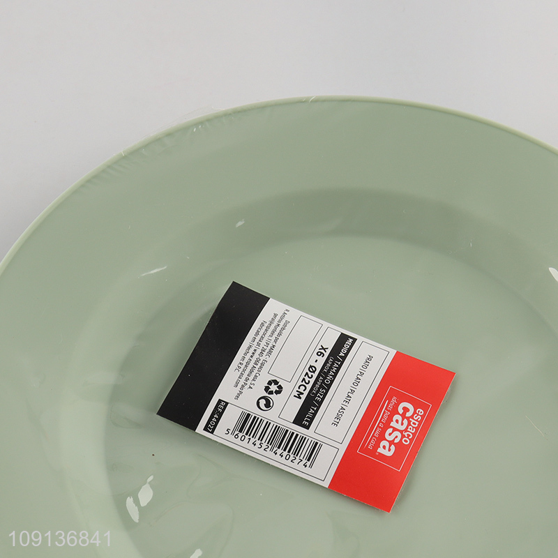 Hot Selling 6 Pieces Round Plastic Plates Plastic Picnic Plates