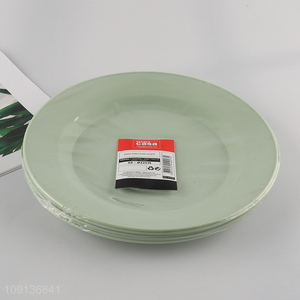 Hot Selling 6 Pieces Round Plastic Plates Plastic Picnic Plates