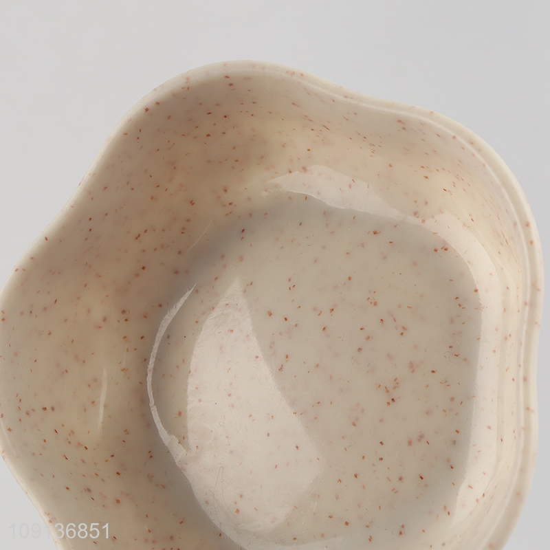 New Product Flower Shaped Sauce Dish Plastic Dipping Dish with Handle