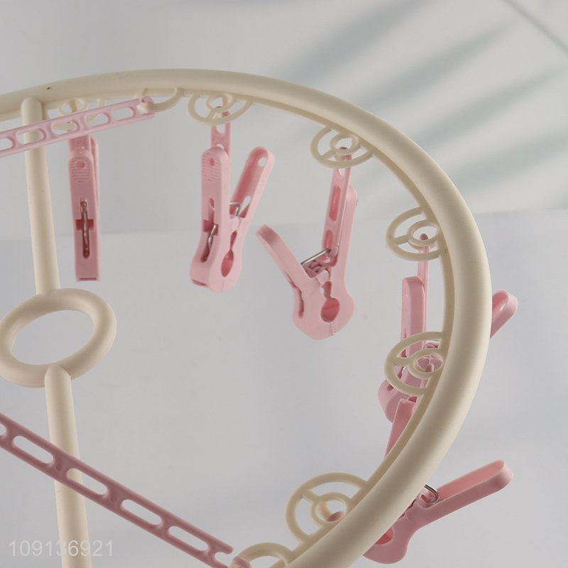 Wholesale Clothes Drying Rack Towels Bras Drying Rack with 18 Clips