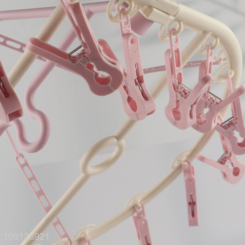 Wholesale Clothes Drying Rack Towels Bras Drying Rack with 18 Clips