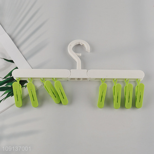 China Imports Folding Socks Drying Rack Socks Hangers with 8 Clips