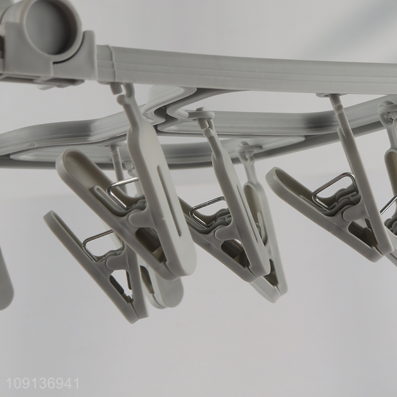 Promotional Folding Clothes Drying Rack Underwear Hangers with 16 Clips