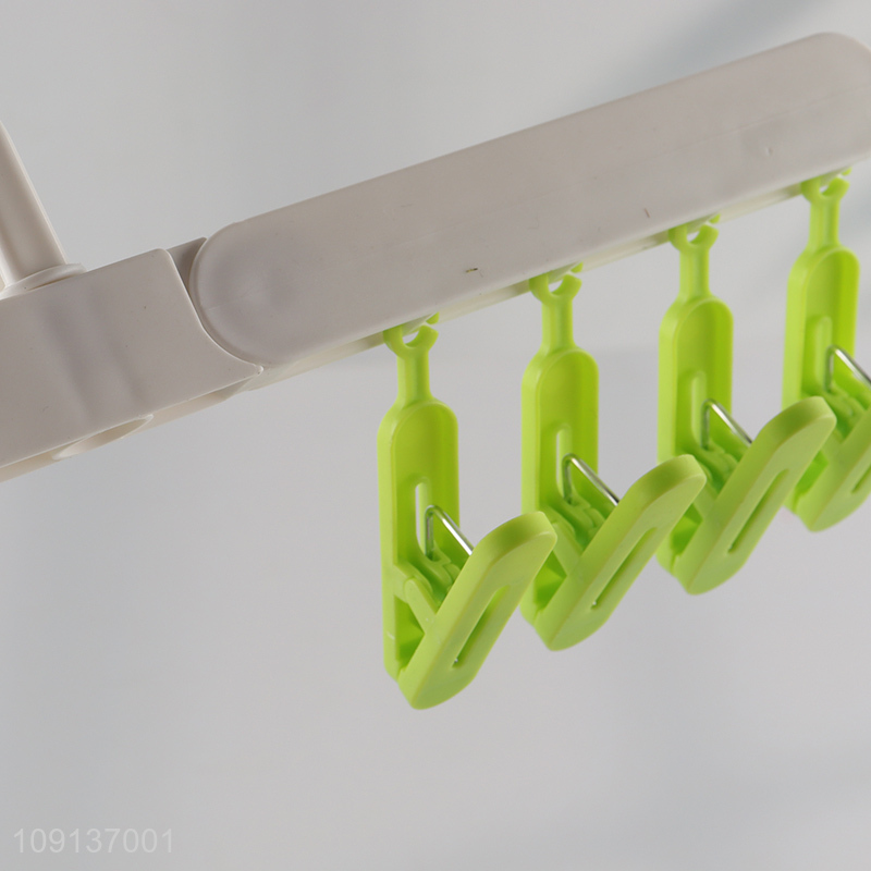 China Imports Folding Socks Drying Rack Socks Hangers with 8 Clips