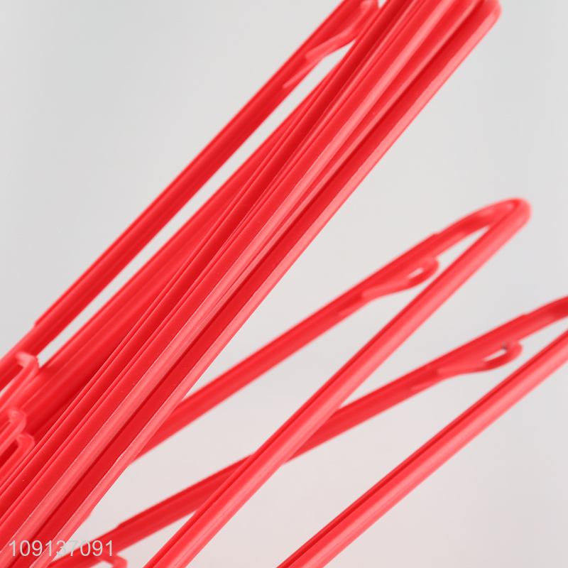 Good Quality 6 Pieces Anti-Slip Clothes Hangers Plastic Clothes Hangers