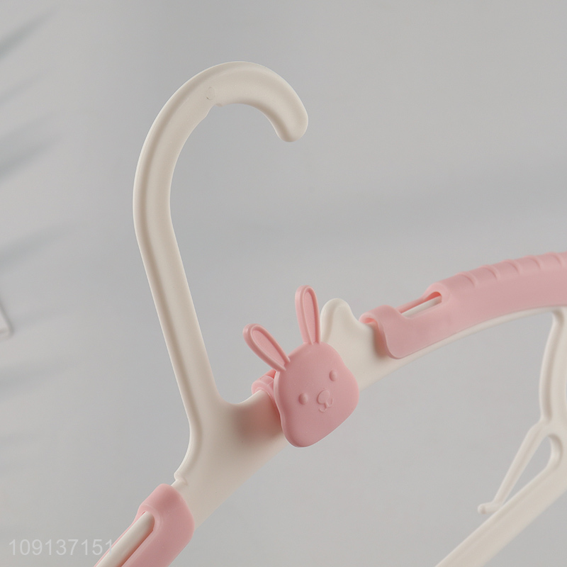 New Arrival 5 Pieces Adjustable Plastic Clothes Hangers for Baby Toddler Kids