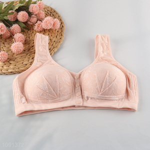 Wholesale Breathable Bras No Underwire Front Closure Bras for Older Women