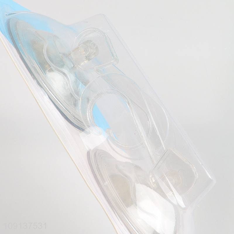 Top quality 2pcs round clear plastic sticky hook wall hook