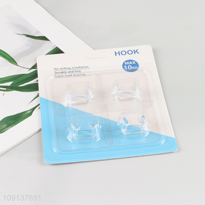 Most popular 4pcs clear bathroom kitchen sticky hook wall hook