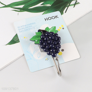 Popular products grape shape stainless steel sticky hook wall hook