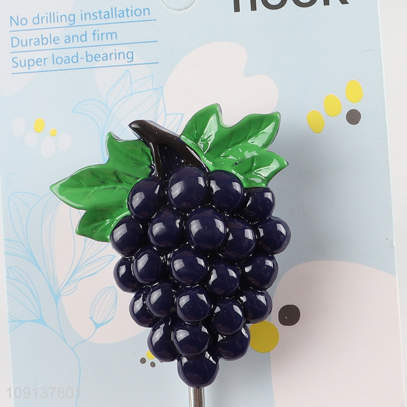 Popular products grape shape stainless steel sticky hook wall hook