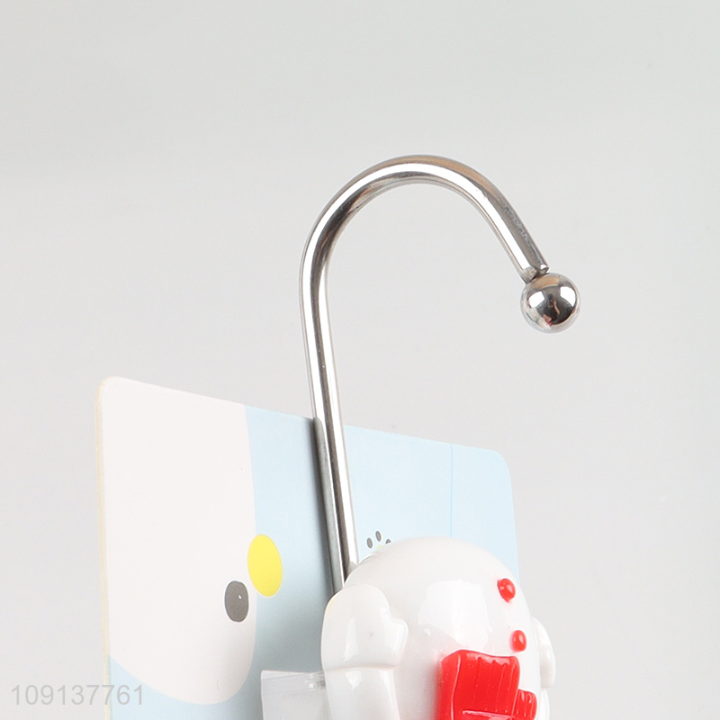 Top quality cartoon snowman shape sticky hook wall hook for household