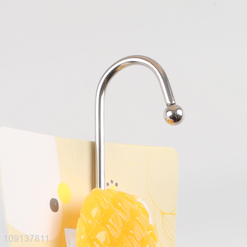 China wholesale pineapple shape household sticky hook wall hook