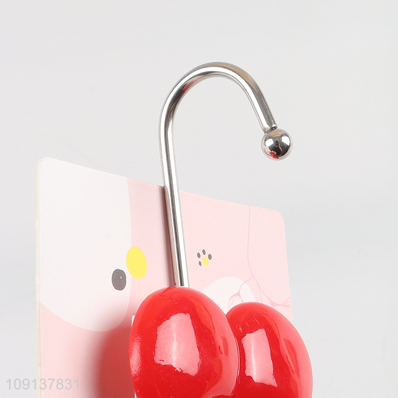 Factory wholesale cherry shape stainless steel sticky hook wall hook