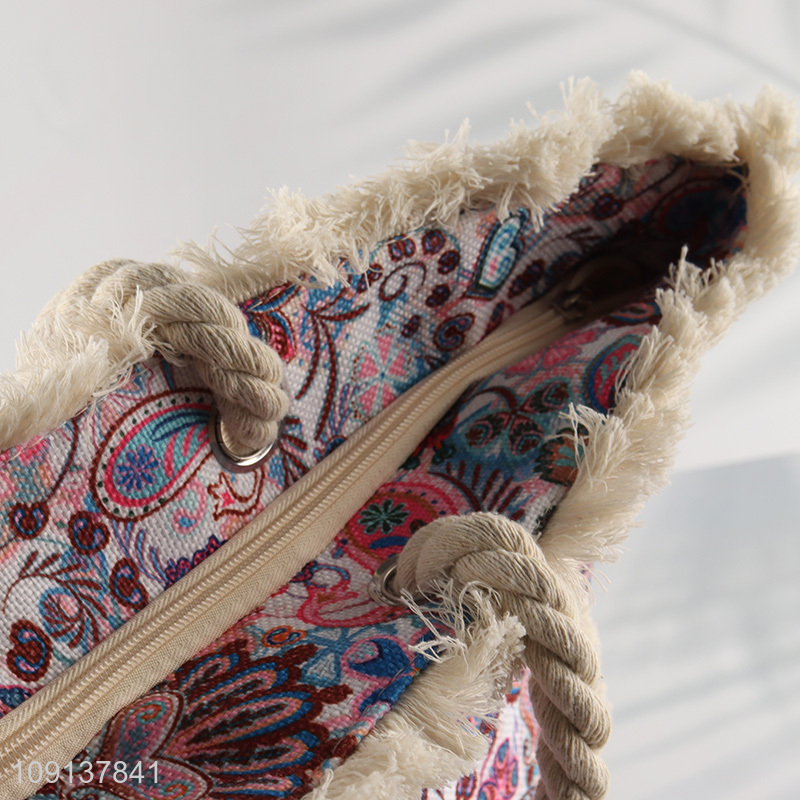 Factory Price Canvas Beach Bag Sandproof Beach Tote Bag