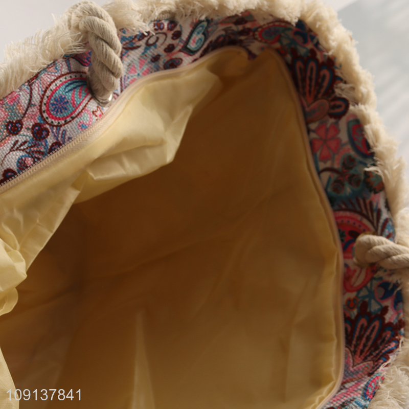 Factory Price Canvas Beach Bag Sandproof Beach Tote Bag