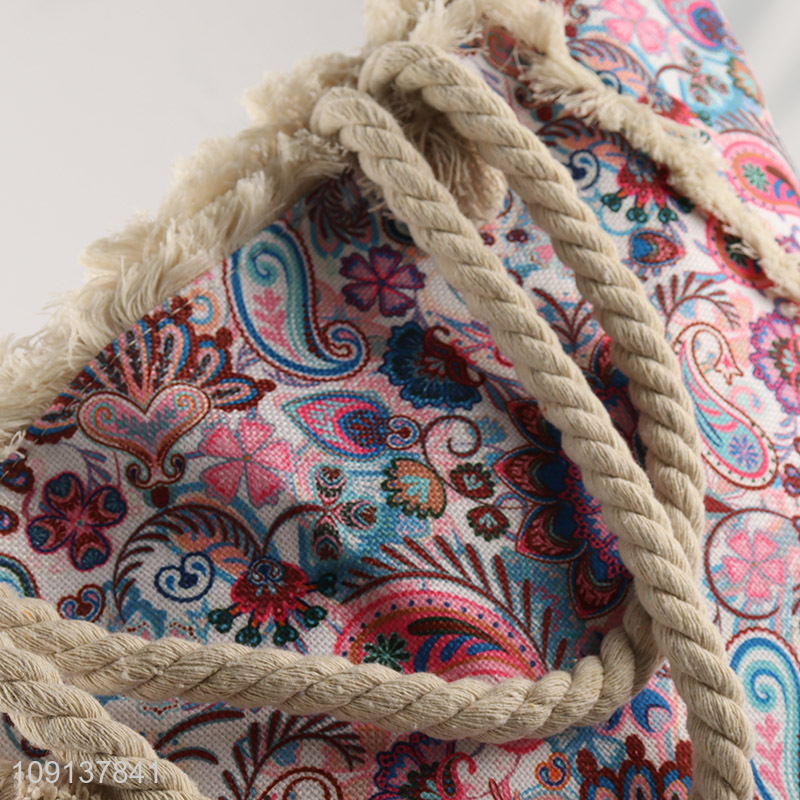 Factory Price Canvas Beach Bag Sandproof Beach Tote Bag