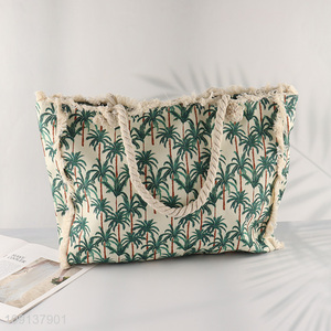 Factory Supply Canvas Beach Tote Bag Summer Travel Beach Bag