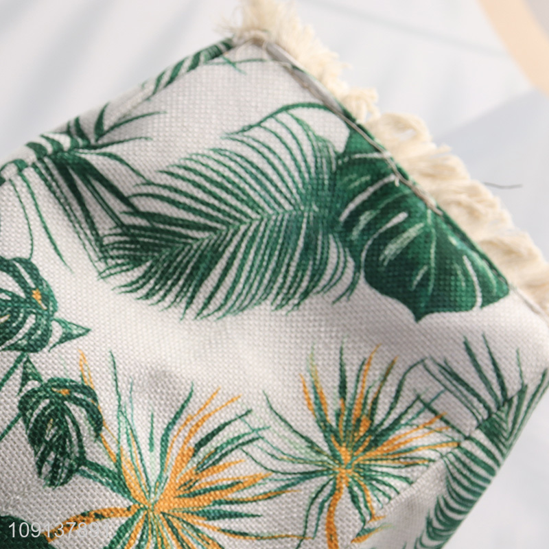 China Imports Zip Top Canvas Beach Bag with Rope Handles