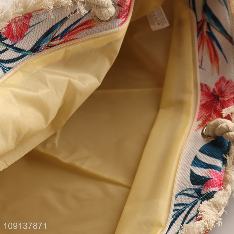 New Product Waterproof Canvas Beach Tote Bag for Women