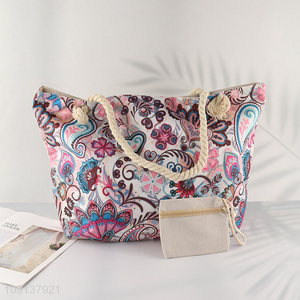 Popular Product Summer Travel Canvas Beach Tote Bag for Women