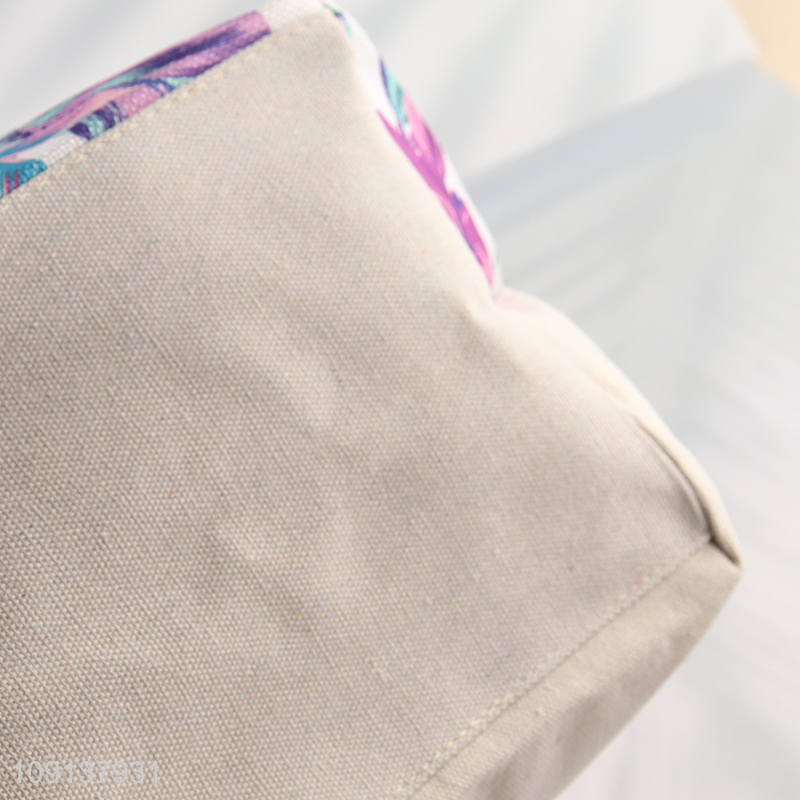 Factory Price Custom Print Waterproof Canvas Beach Tote Bag