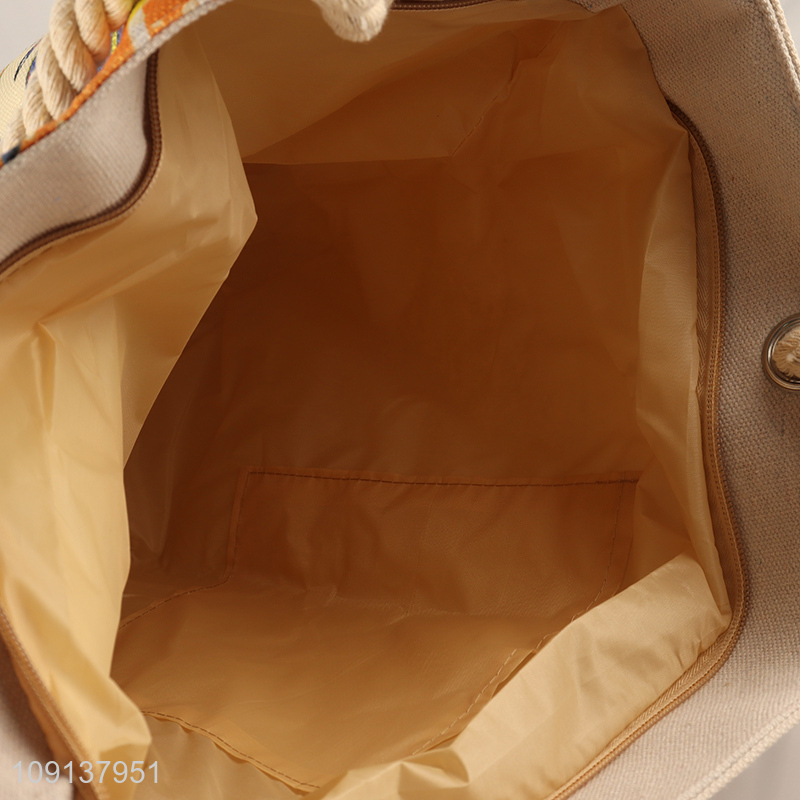 Hot Selling Canvas Beach Bag Travel Canvas Beach Totes