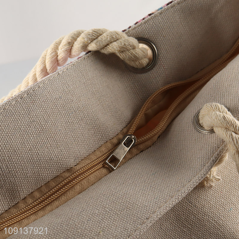 Popular Product Summer Travel Canvas Beach Tote Bag for Women