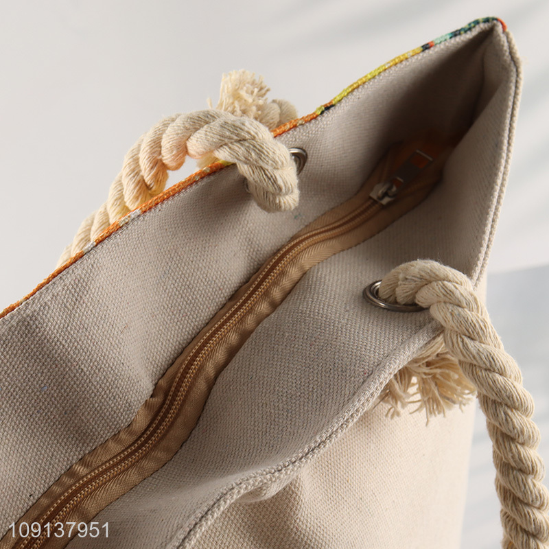 Hot Selling Canvas Beach Bag Travel Canvas Beach Totes