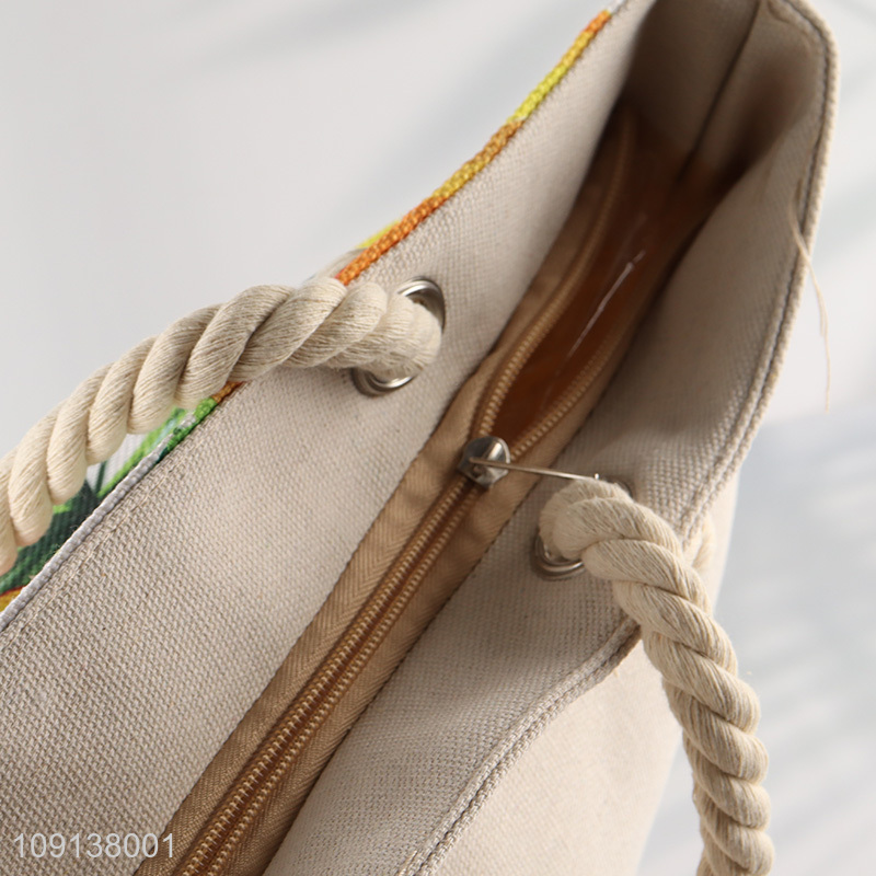 High Quality Canvas Beach Bag Sandproof Beach Tote Bag