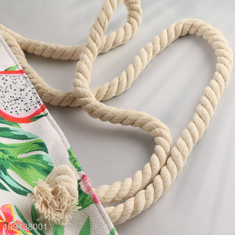 High Quality Canvas Beach Bag Sandproof Beach Tote Bag