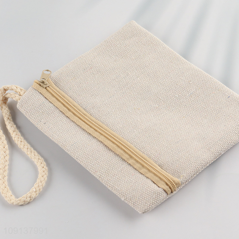 Factory Supply Zip Top Canvas Beach Bag for Women Ladies