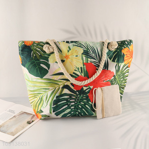 Good Quality Waterproof Canvas Beach Tote Bag for Women